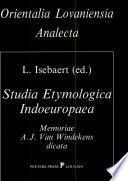 Libro de Studia Etymologica Indoeuropaea