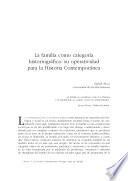 Libro de La Familia Como Categoría Historiográfica: Su Operatividad Para La Historia Contemporánea