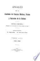Libro de Anales De La Academia De Ciencias Médicas, Físicas Y Naturales De La Habana