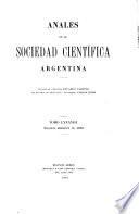 Libro de Anales De La Sociedad Científica Argentina