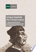 Libro de Lengua Española (para Filología Inglesa)