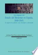 Libro de Los Orígenes Del Estado Del Bienestar En España, 1900 1945