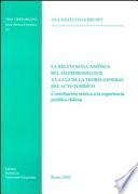 Libro de La Relevancia Canónica Del Matrimonio Civil A La Luz De La Teoría General Del Acto Jurídico