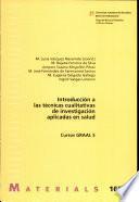 Libro de Introducción A Las Técnicas Cualitativas De Investigación Aplicadas En Salud