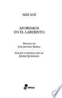 Libro de Aforismos En El Laberinto