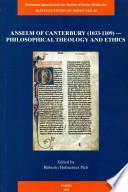 Libro de Anselm Of Canterbury (1033 1109) Philosophical Theology And Ethics