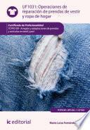 Libro de Operaciones De Reparación De Prendas De Vestir Y Ropa De Hogar. Tcpf0109