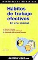 Libro de Hábitos De Trabajo Efectivos En Una Semana