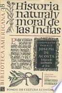 Libro de Historia Natural Y Moral De Las Indias