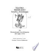 Libro de Teatro Mexicano: Dramaturgia Novohispana Del Siglo Xviii