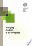 Libro de Managing Disability In The Workplace