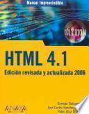 Libro de Manual Imprescindible De Html 4.1