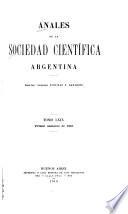 Libro de Anales De La Sociedad Científica Argentina