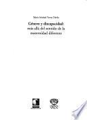 Libro de Género Y Discapacidad