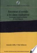 Libro de Encontrar El Sentido A Los Datos Cualitativos