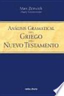 Libro de Análisis Gramatical Del Griego Del Nuevo Testamento