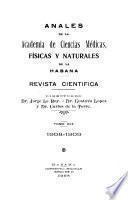 Libro de Anales De La Academia De Ciencias Medicas, Físicas Y Naturales De La Habana