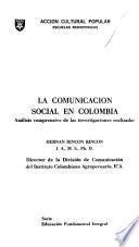Libro de La Comunicación Social En Colombia