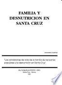 Libro de Familia Y Desnutrición En Santa Cruz