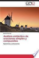 Libro de Análisis Sintáctico De Oraciones Simples Y Compuestas