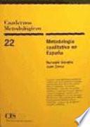 Libro de Metodología Cualitativa En España