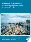 Libro de Uf1942 Elaboración De Inventarios De Consumo De Materias Primas Y Recursos