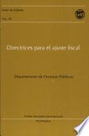 Libro de Directrices Para El Ajuste Fiscal