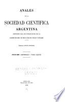 Libro de Anales De La Sociedad Científica Argentina