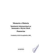 Libro de Memoria E Historia