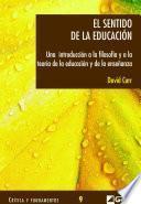 Libro de El Sentido De La Educación