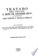 Libro de Tratado Del Origen, Y Arte De Escribir Bien
