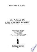 Libro de La Poesía De José Gautier Benítez