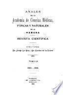 Libro de Anales De La Academia De Ciencias Médicas, Físicas Y Naturales De La Habana