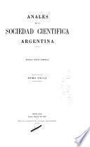 Libro de Anales De La Sociedad Científica Argentina