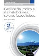 Libro de Gestión Del Montaje De Instalaciones Solares Fotovoltaicas