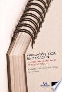Libro de Innovación Social En Educación