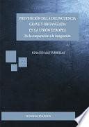 Libro de Prevención De La Delincuencia Grave Y Organizada En La Unión Europea. De La Cooperación A La Integración