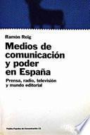 Libro de Medios De Comunicación Y Poder En España